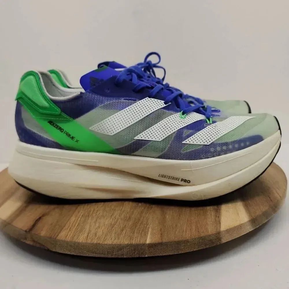 adidas Adizero Prime X 'Sonic Ink Screaming Green' Mens Size 8.5